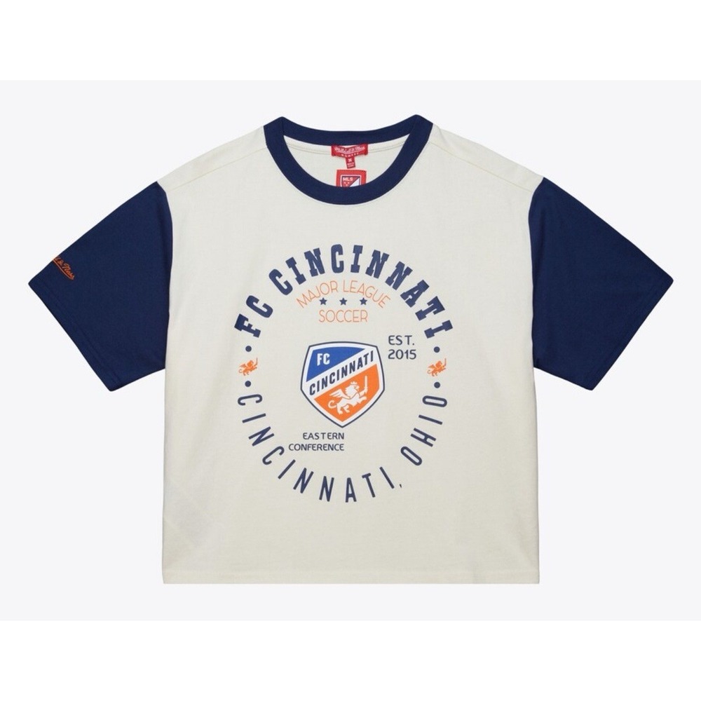 Mitchell And Ness FC Cincinnati Women's Boxy Crop T-shirt Size Small NWT $50